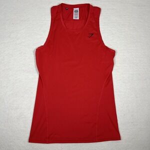 Gymshark Tank Top Shirt Mens Medium Red Sleeveless Athletic Gym Training Workout
